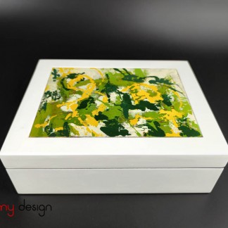 Rectangle box with 3D hand painting 